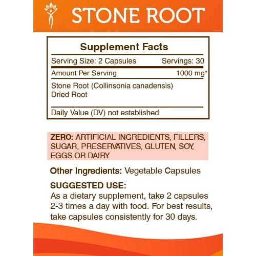 Cápsulas de Raíz de Piedra 1000 mg Secretos de la Tribu 60 U