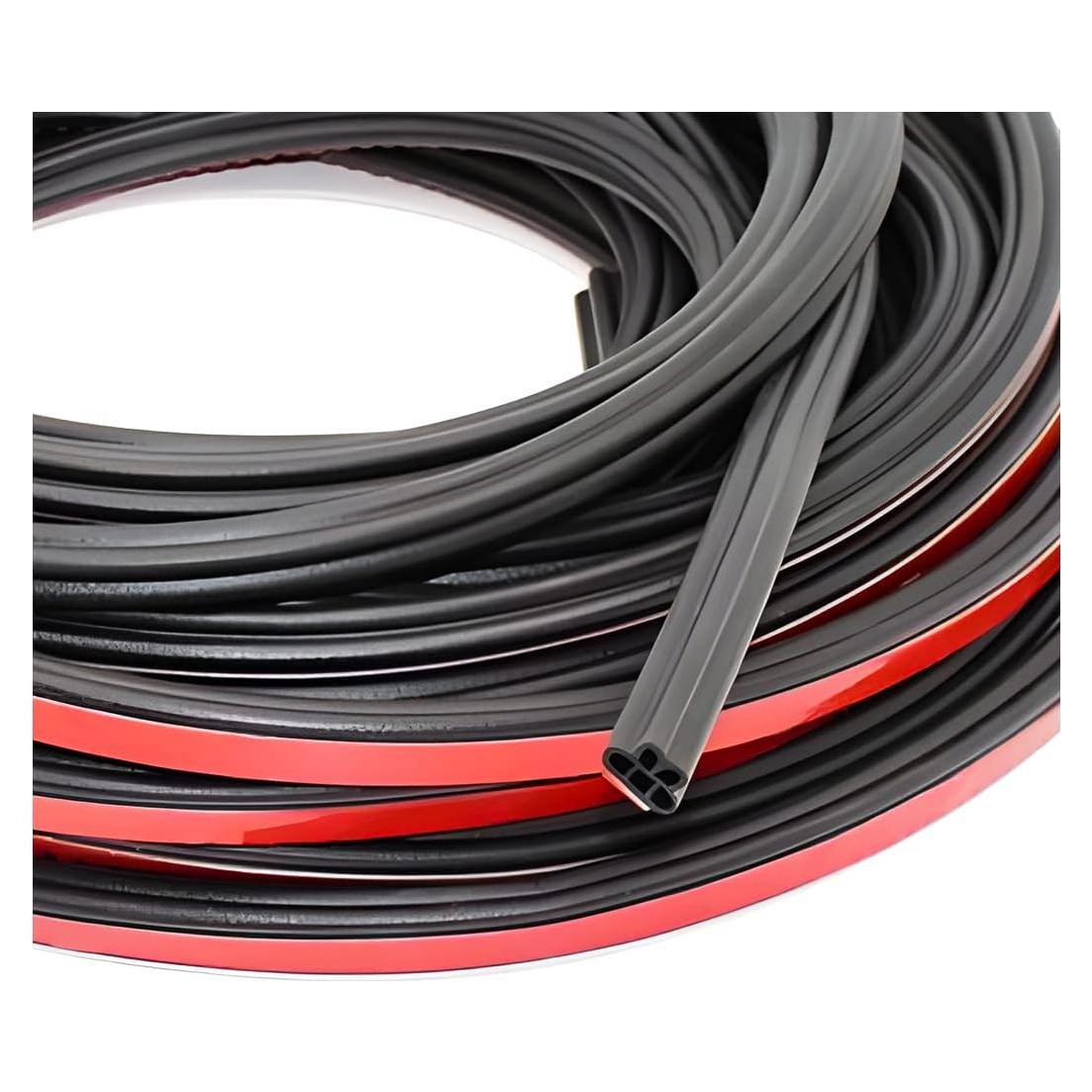 Tira de Sello de Clima BLAU GRUN 8m Negro 5 Agujeros Auto