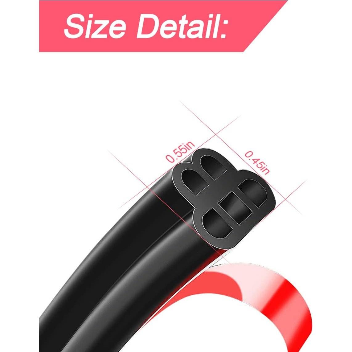 Tira de Sello de Clima BLAU GRUN 8m Negro 5 Agujeros Auto