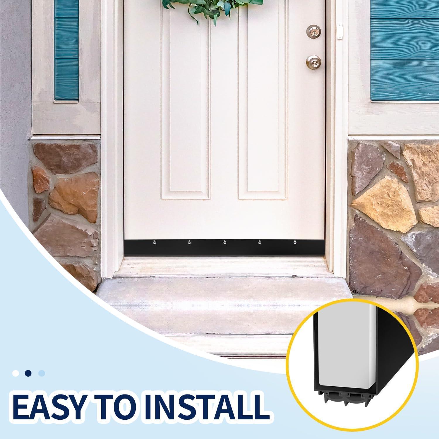 Sellador de Puerta 99 cm YYGCL Aluminio Negro Ahorro Energía