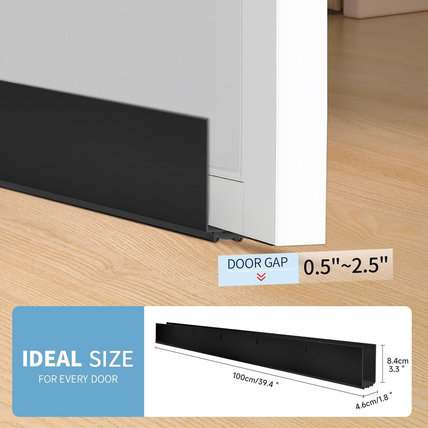 Sellador de Puerta 99 cm YYGCL Aluminio Negro Ahorro Energía