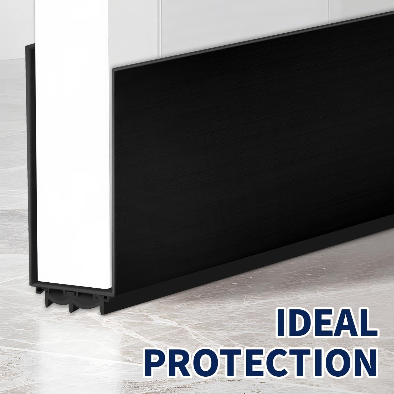 Sellador de Puerta 99 cm YYGCL Aluminio Negro Ahorro Energía