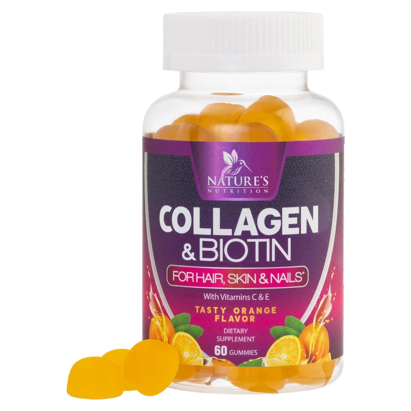 Gomitas de Colágeno Nature's Nutrition 2500mcg Biotina 60 Unidades