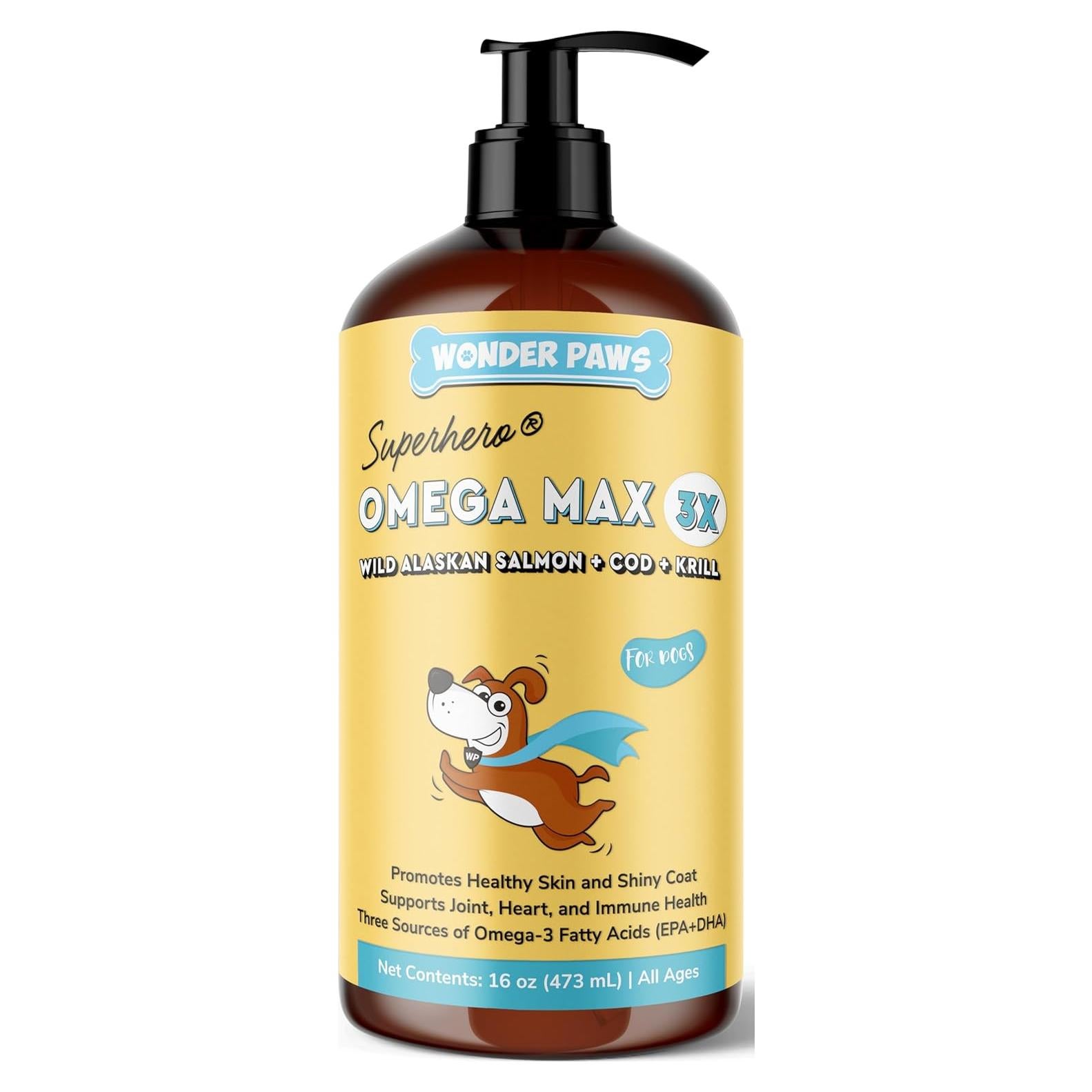 Aceite de Pescado Wonder Paws 473 ml - Omega 3 para Perros