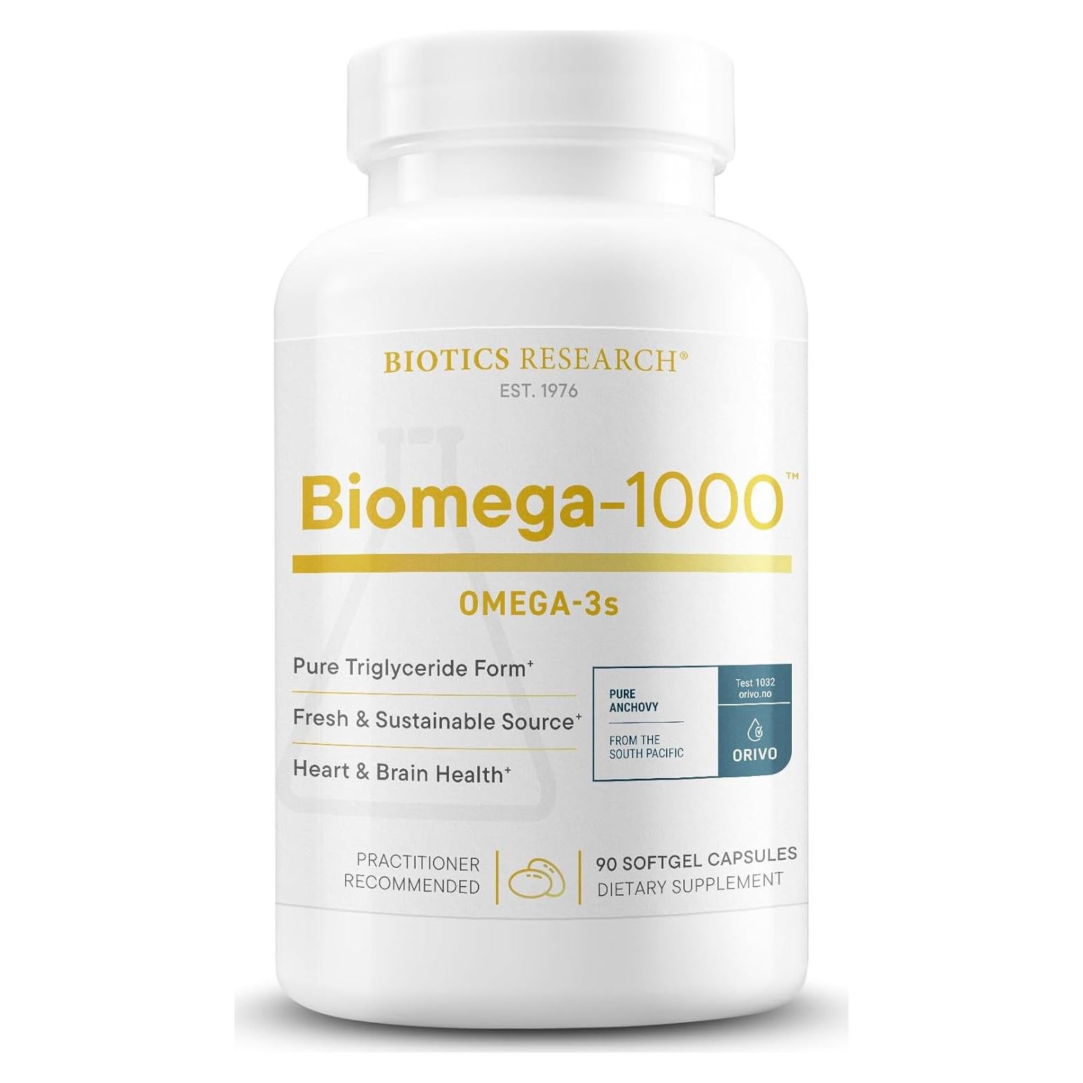 Biotics Research Biomega-1000 Omega 3 Aceite de Pescado 1000mg - 90 Cápsulas