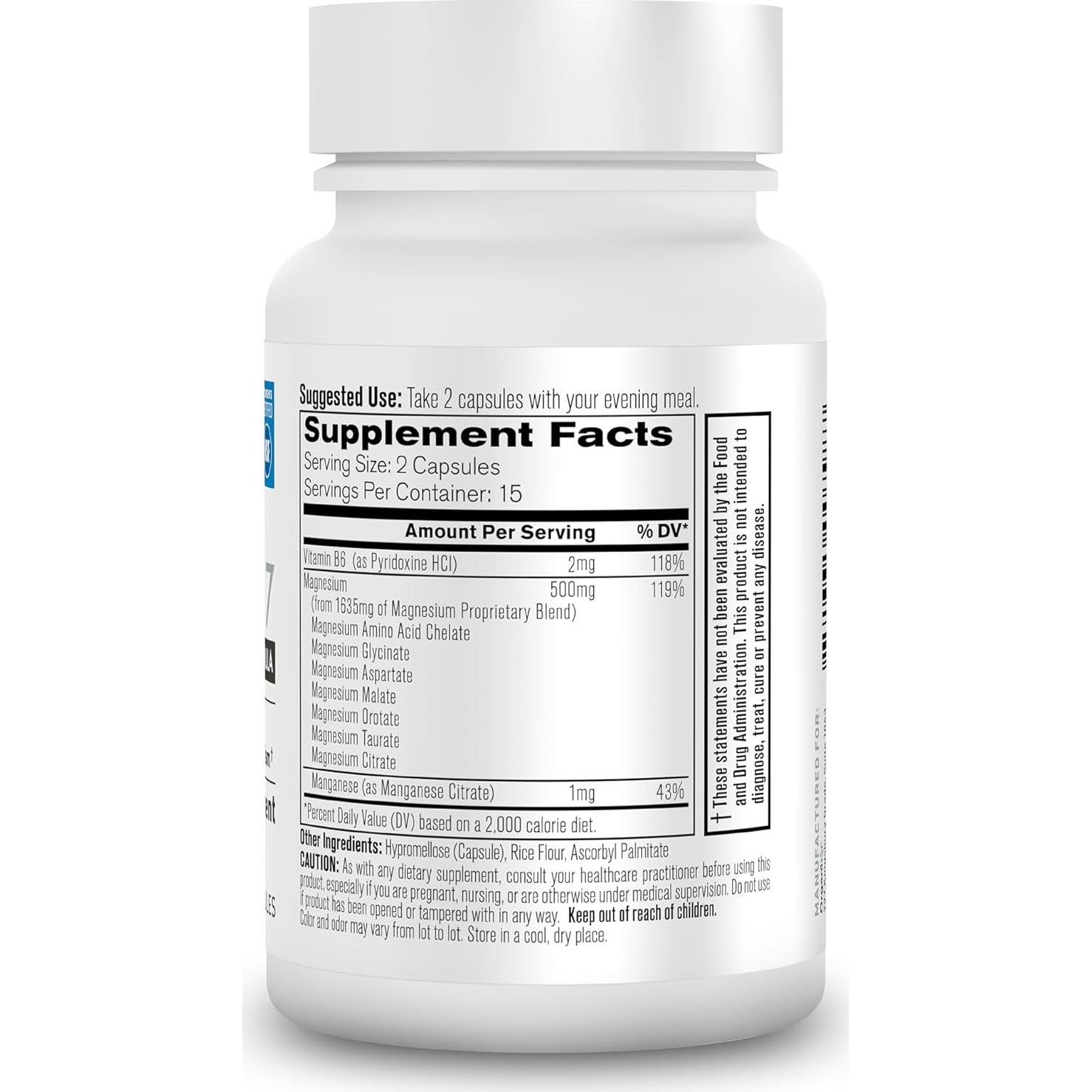 Suplemento de Magnesio Organixx 30 Cápsulas Veganas Alta Absorción