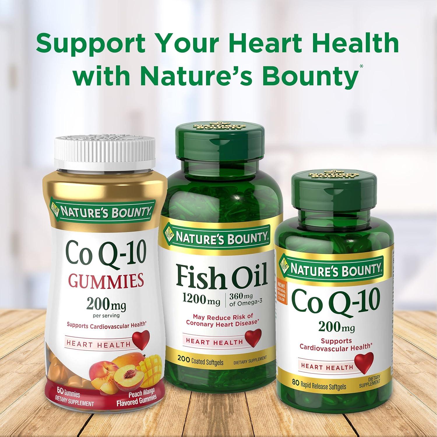 CoQ10 Nature's Bounty 100mg + L-Carnitina 60 Gelatinas Blandas