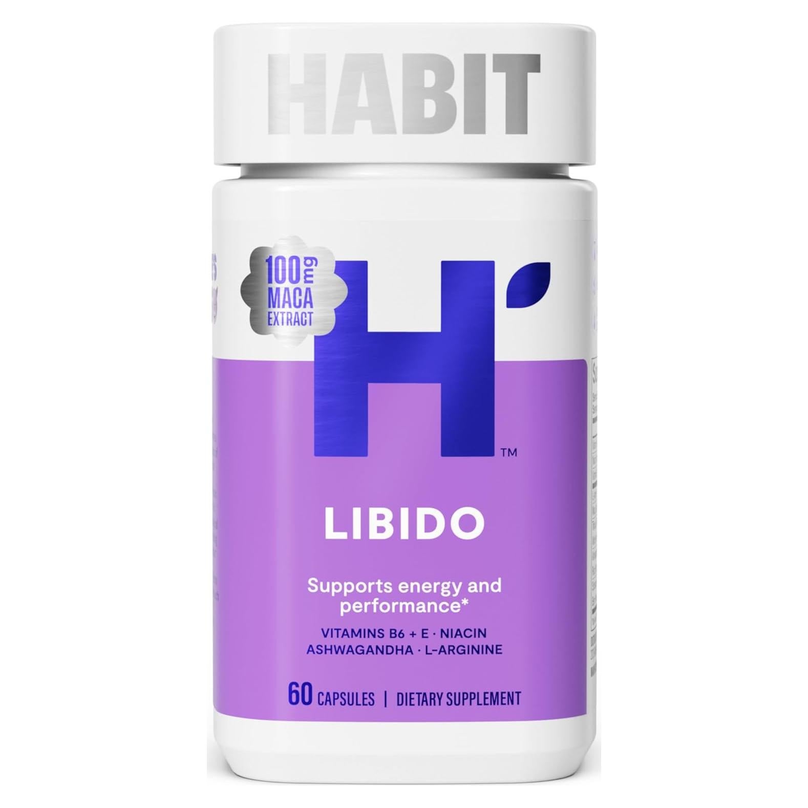 Suplemento de Libido HABIT - 60 Cápsulas Veganas con Maca y Ashwagandha