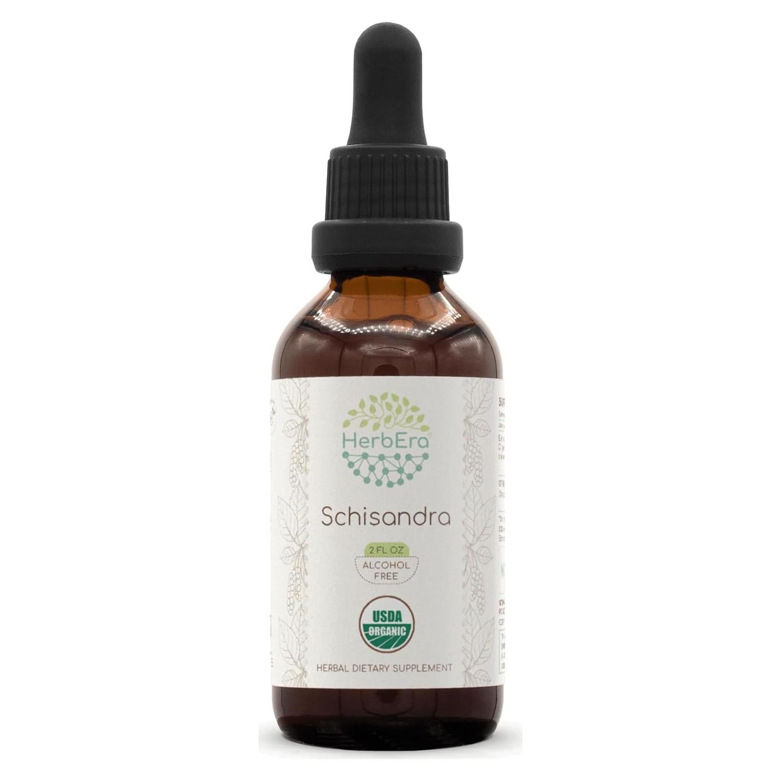 Tintura Orgánica de Schisandra HerbEra 59 ml - Extracto Sin Alcohol