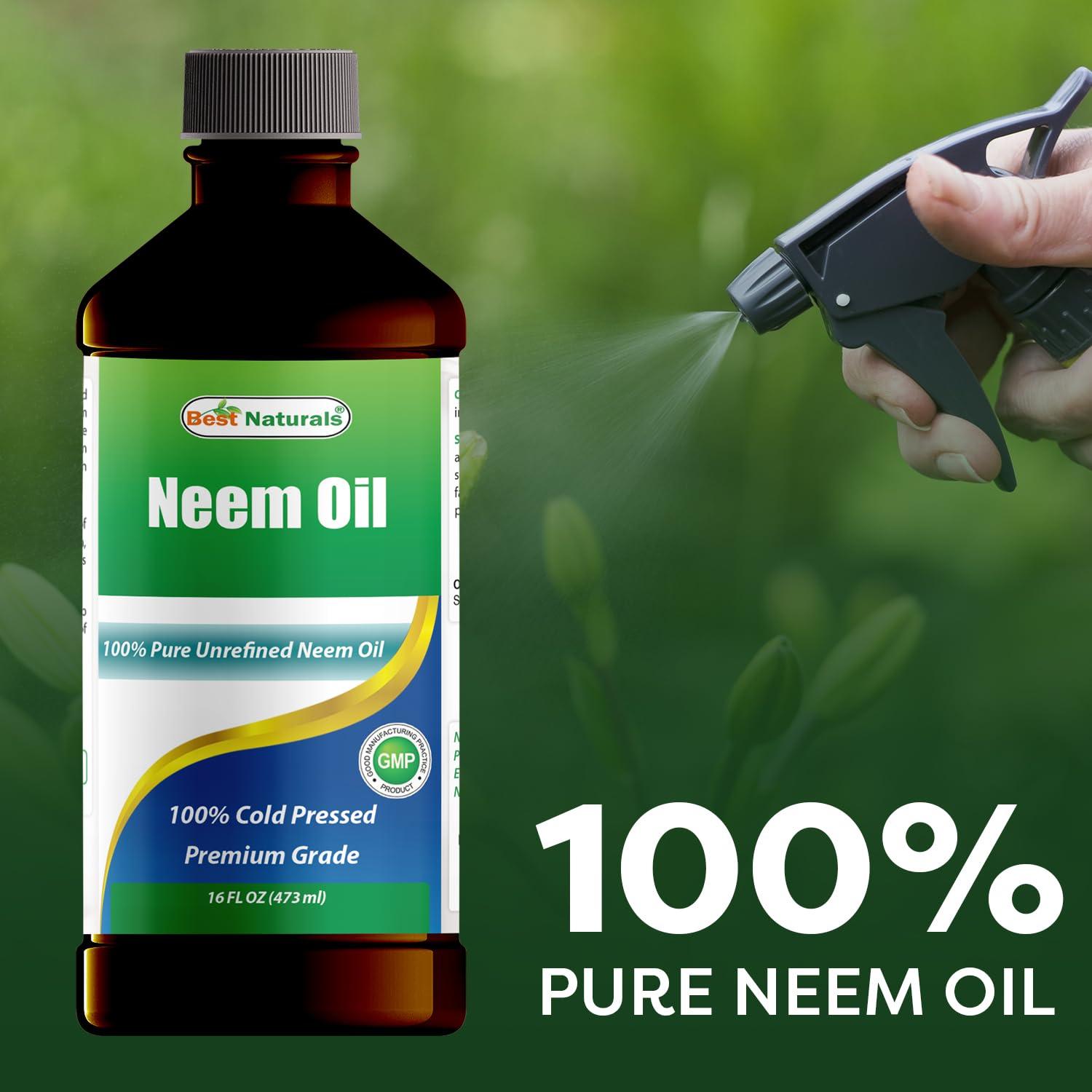 Aceite de Neem Puro 100% Mejor Naturales 0.47L Prensado en Frío