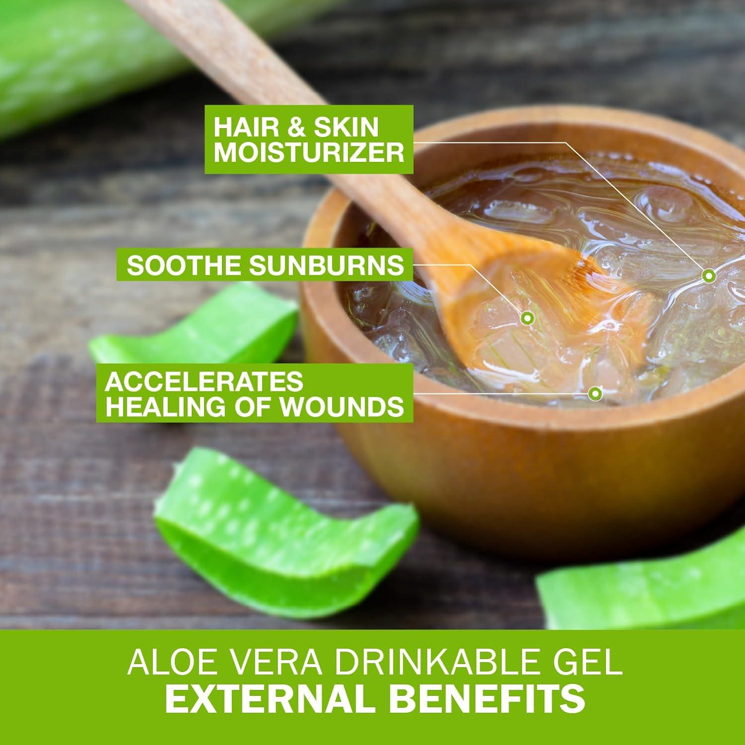 Gel Bebible de Aloe Vera Puro Land Art 1.89 L Sabor Naranja y Mandarina