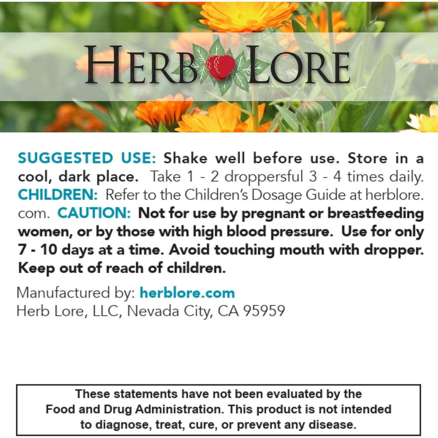 Tintura Quiet Cough Herb Lore - Gotas para la Tos 60 ml