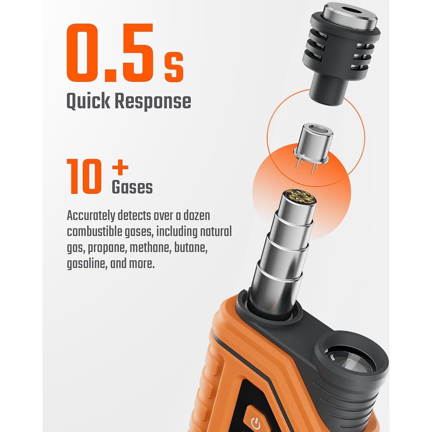 Detector de Fugas de Gas Natural TOPTES PT760 con Sonda 30.48 cm