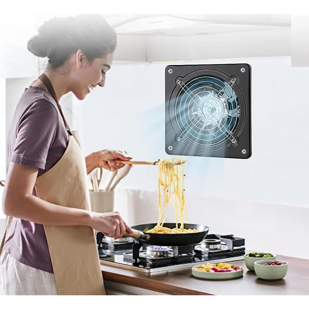 Ventilador de Escape Aydomer 40W 6" Pared Negro Eficiente