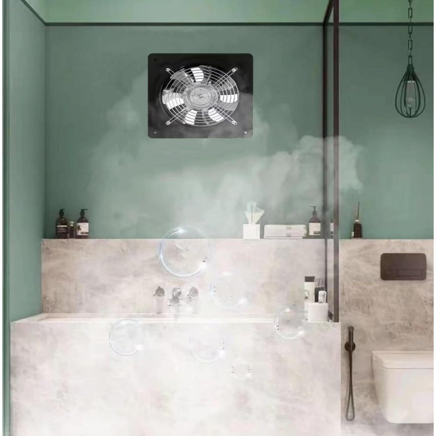 Ventilador de Escape Aydomer 40W 6" Pared Negro Eficiente