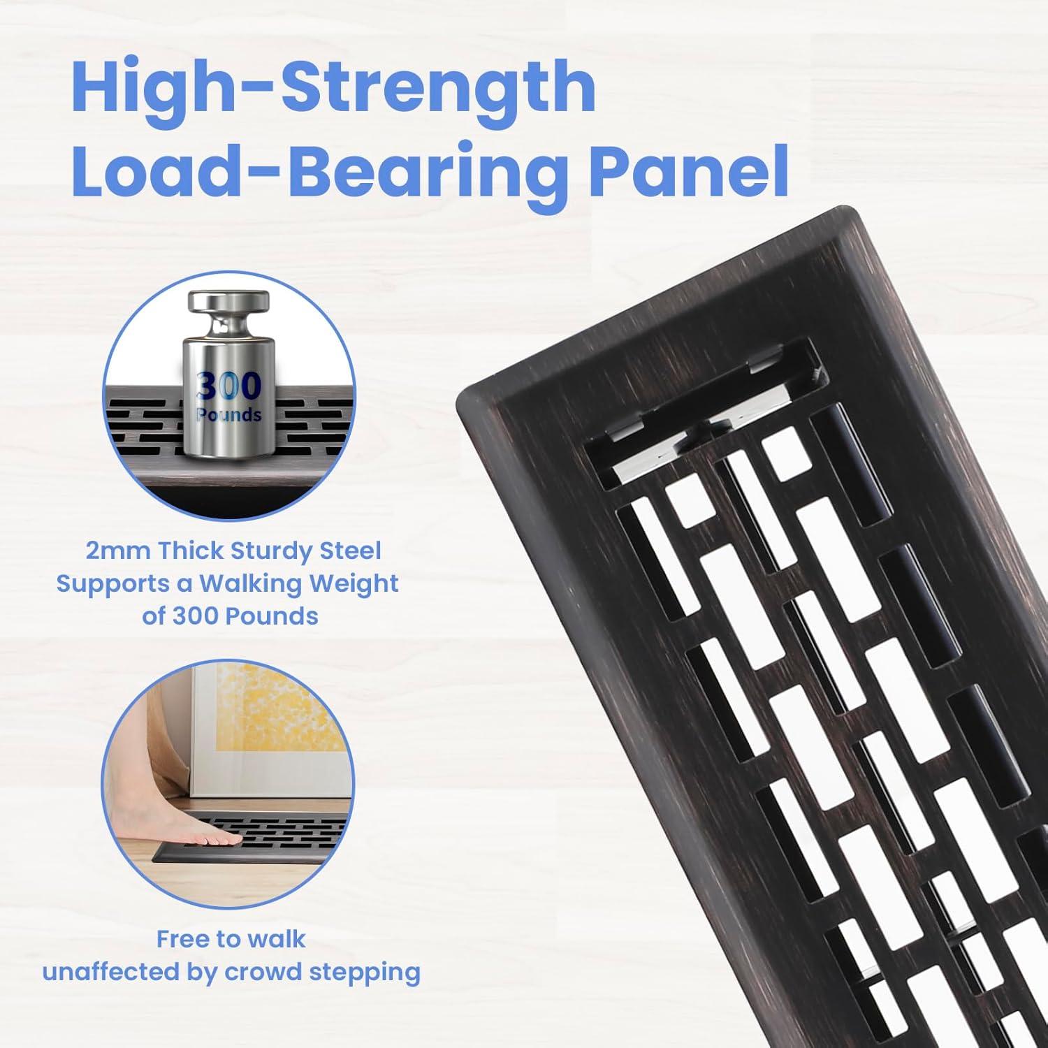 Registro de Piso 2x25 cm Howeall Bronce Aceitado Boston 2 Pcs