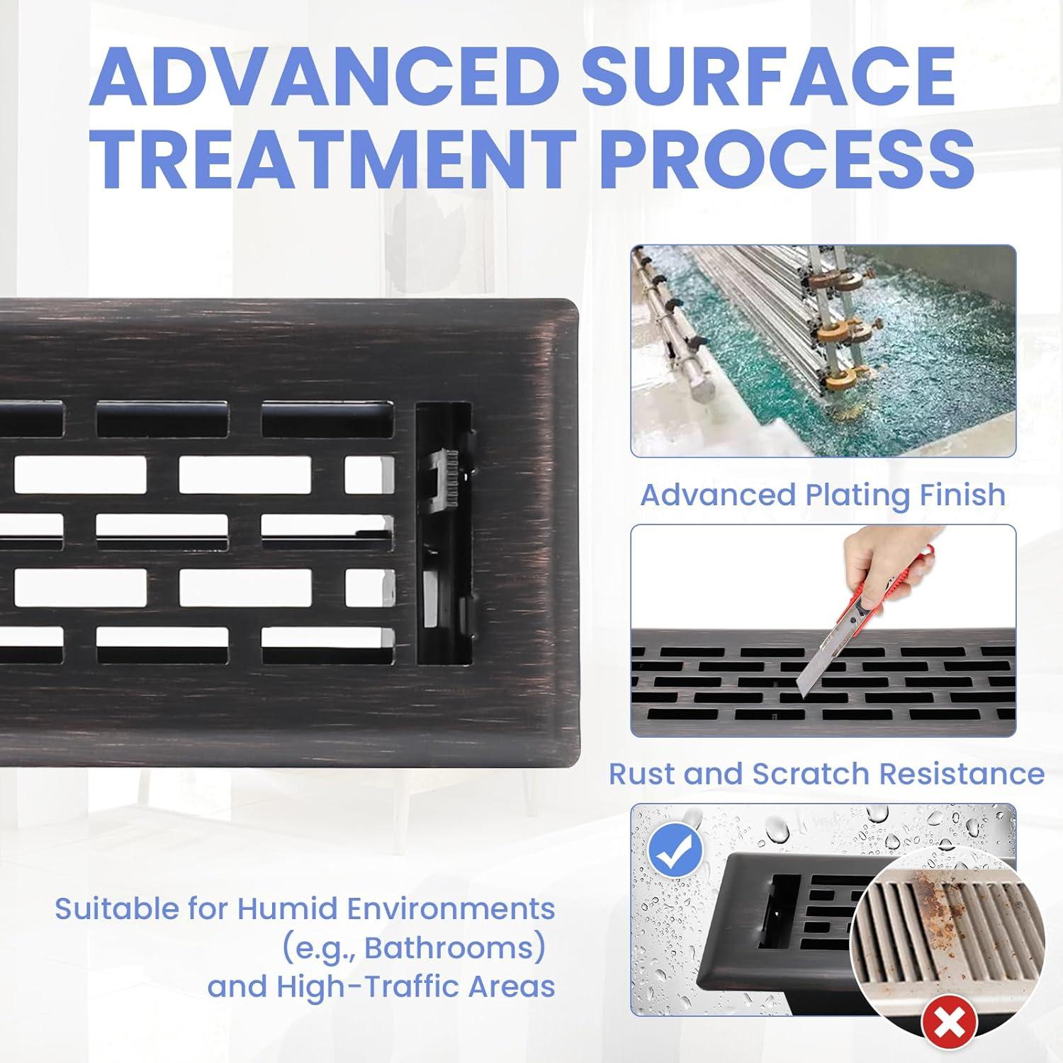 Registro de Piso 2x25 cm Howeall Bronce Aceitado Boston 2 Pcs