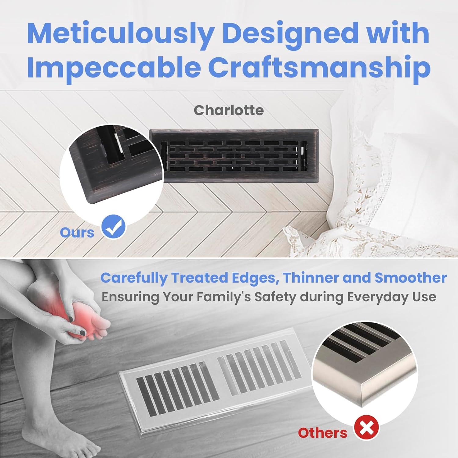 Registro de Piso 2x25 cm Howeall Bronce Aceitado Boston 2 Pcs