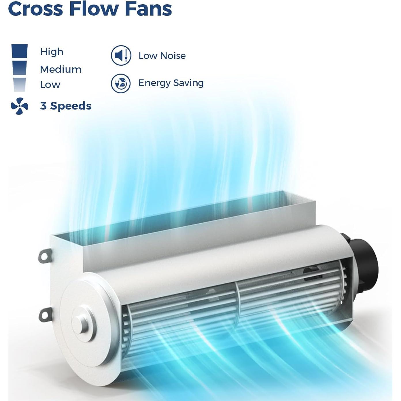 Ventilador de Escape ALORAIR AirTran T90, 90 CFM, Blanco