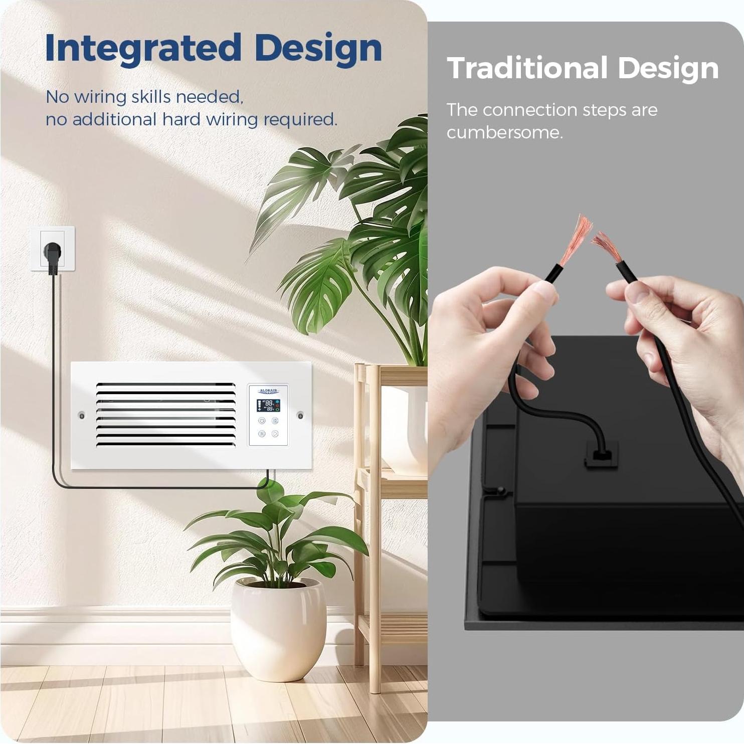 Ventilador de Escape ALORAIR AirTran T90, 90 CFM, Blanco