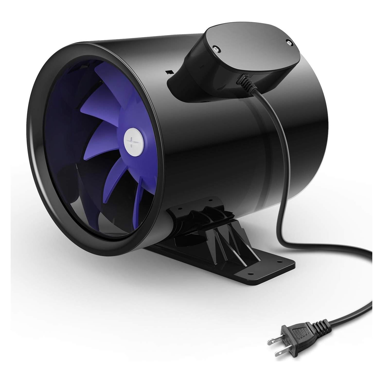 iPower Ventilador de Refuerzo 6" 300 CFM Silencioso Negro