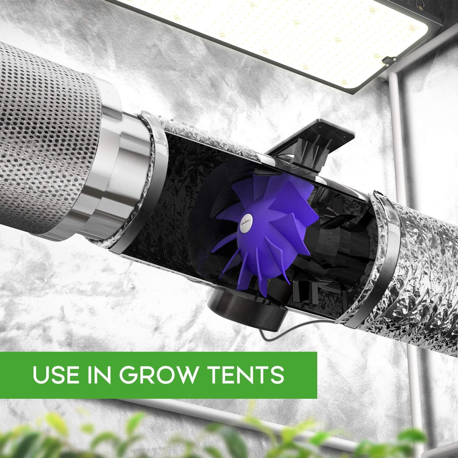 iPower Ventilador de Refuerzo 6" 300 CFM Silencioso Negro