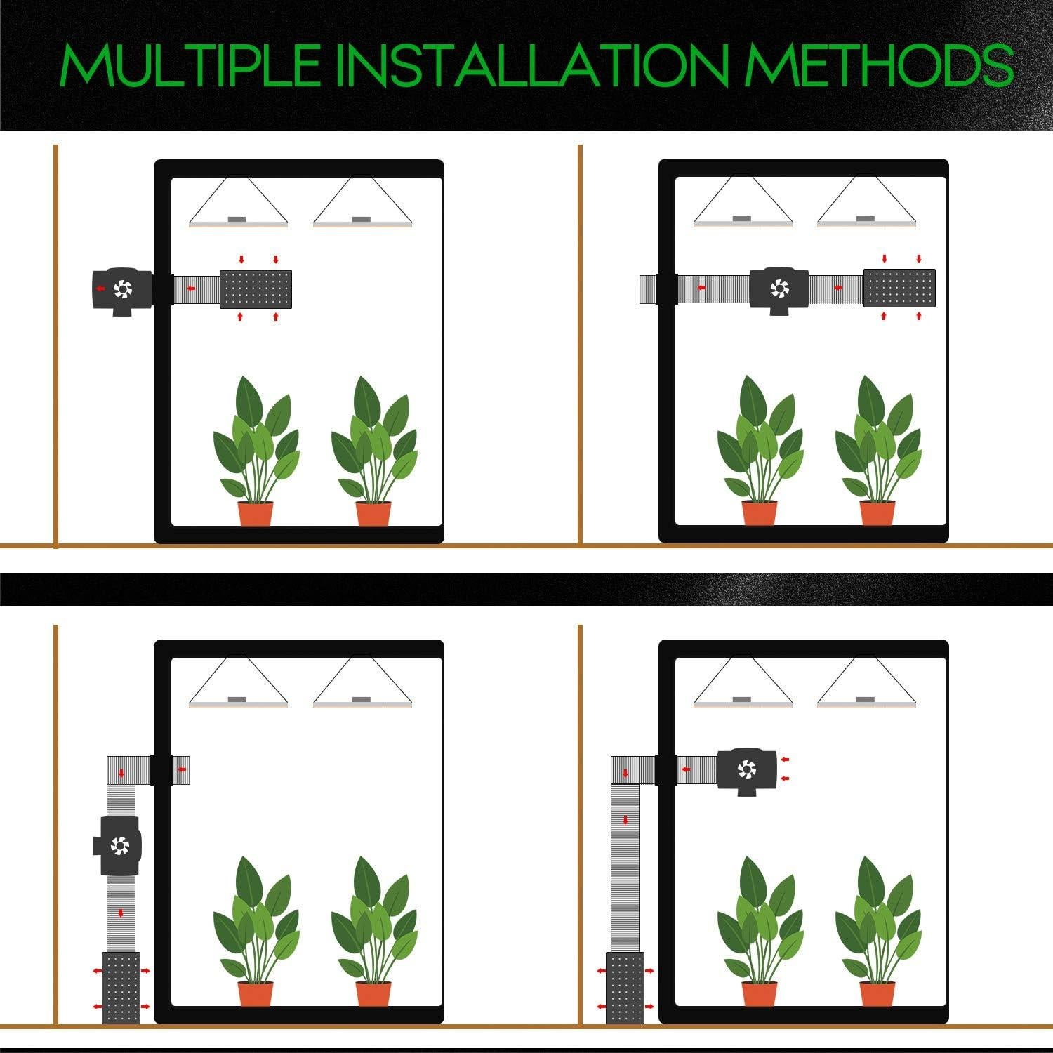 iPower Ventilador de Refuerzo 6" 300 CFM Silencioso Negro