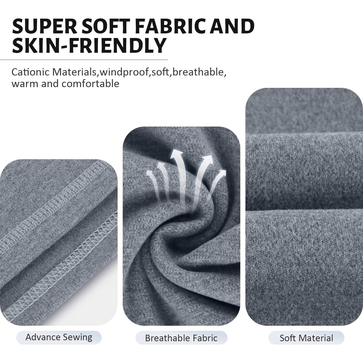 Calentador de Cuello Unisex Polar 4 Piezas - Negro y Gris