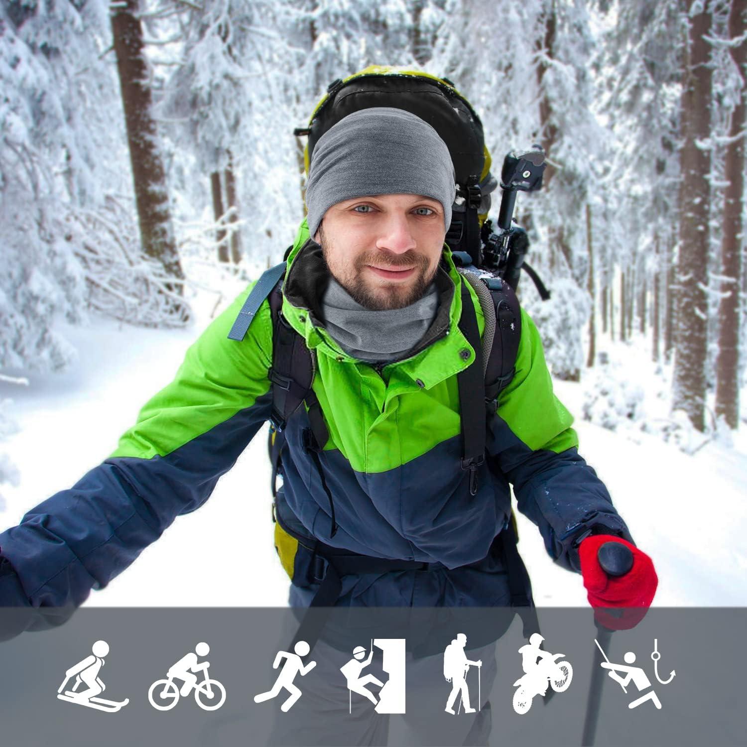 Calentador de Cuello Unisex Polar 4 Piezas - Negro y Gris