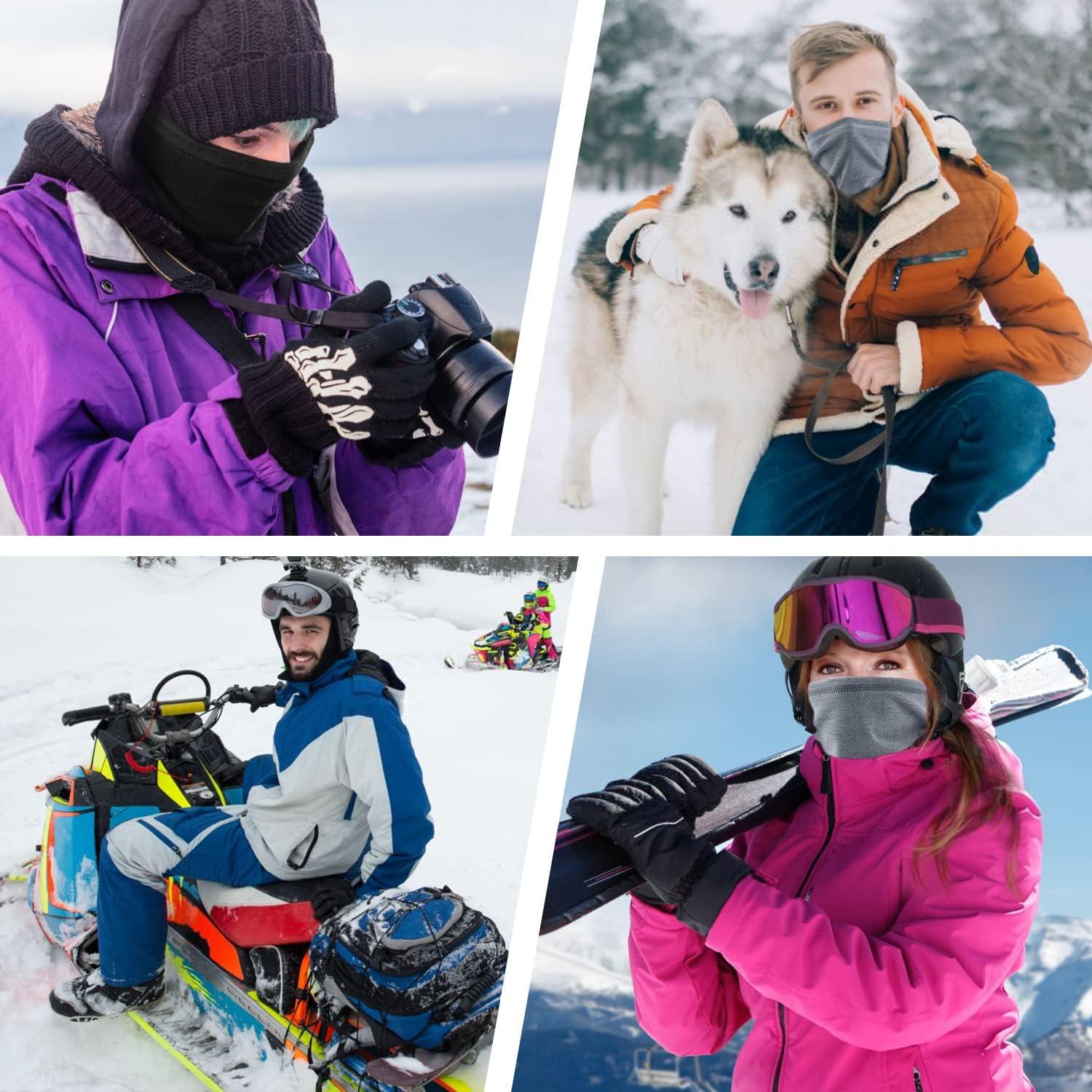 Calentador de Cuello Unisex Polar 4 Piezas - Negro y Gris