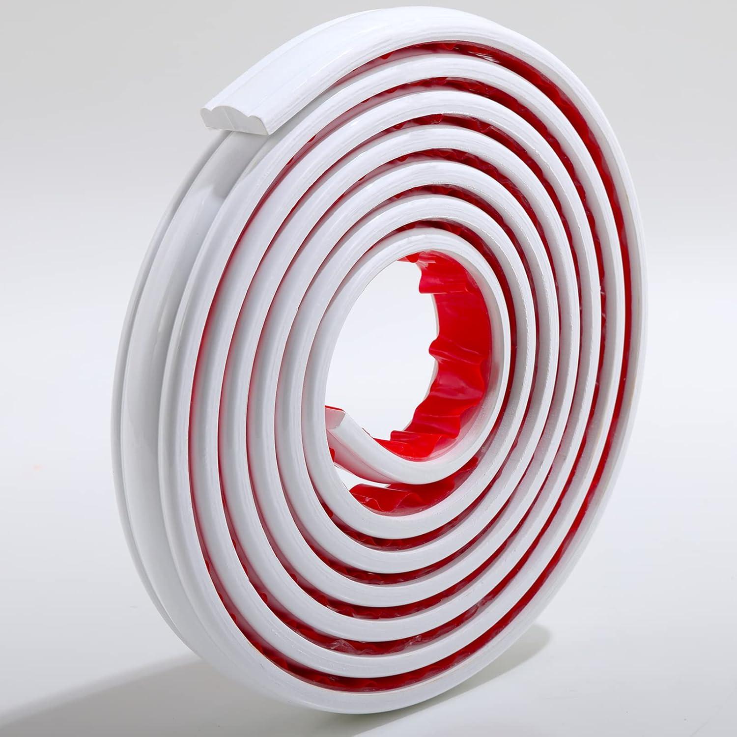 Moldura de Pared Autoadhesiva Gaahing 3m x 2.7cm PVC Blanco