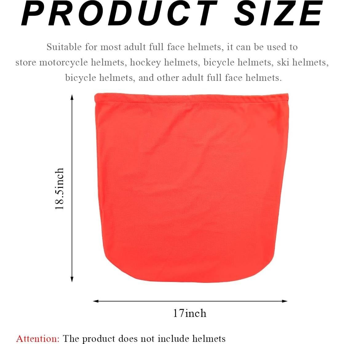Bolsa para Casco KVAEY Naranja, Tela de Nailon, 47x43 cm