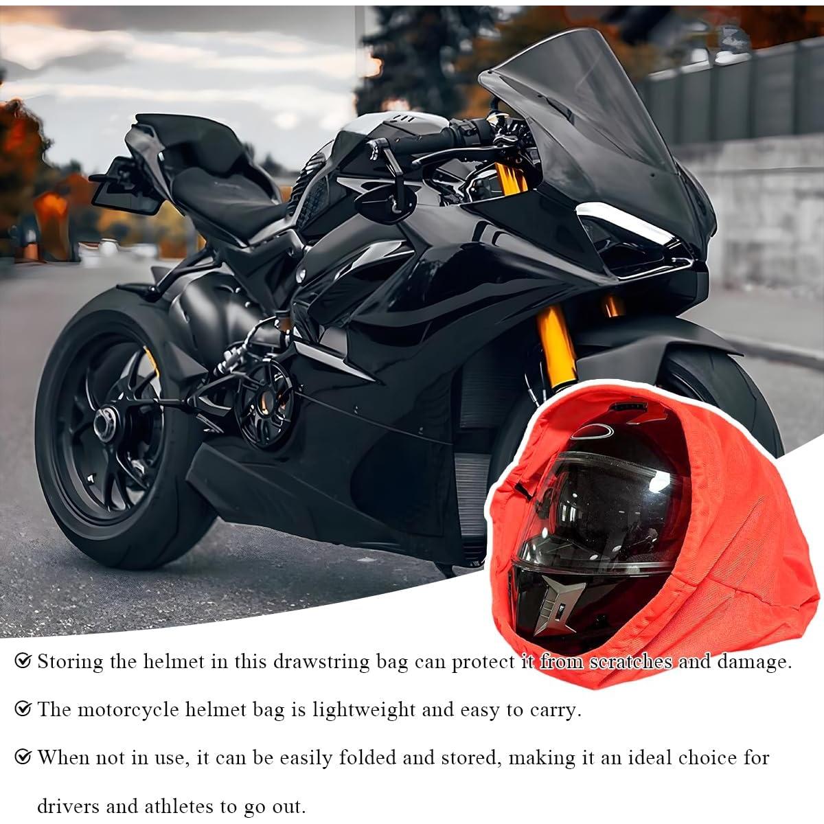 Bolsa para Casco KVAEY Naranja, Tela de Nailon, 47x43 cm