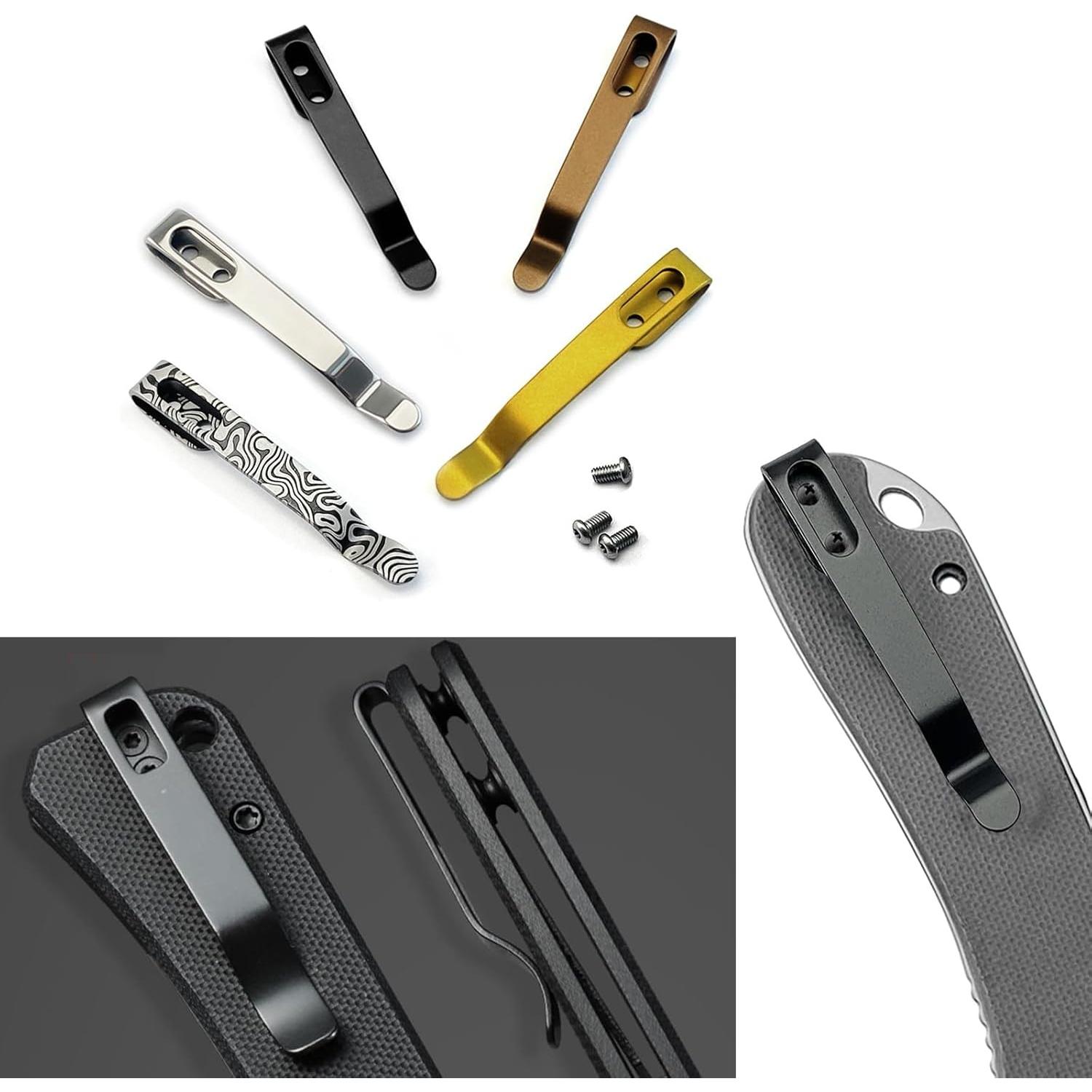 Conjunto de Clips de Cuchillo de Acero Inoxidable Genérico RHUC2 Negro