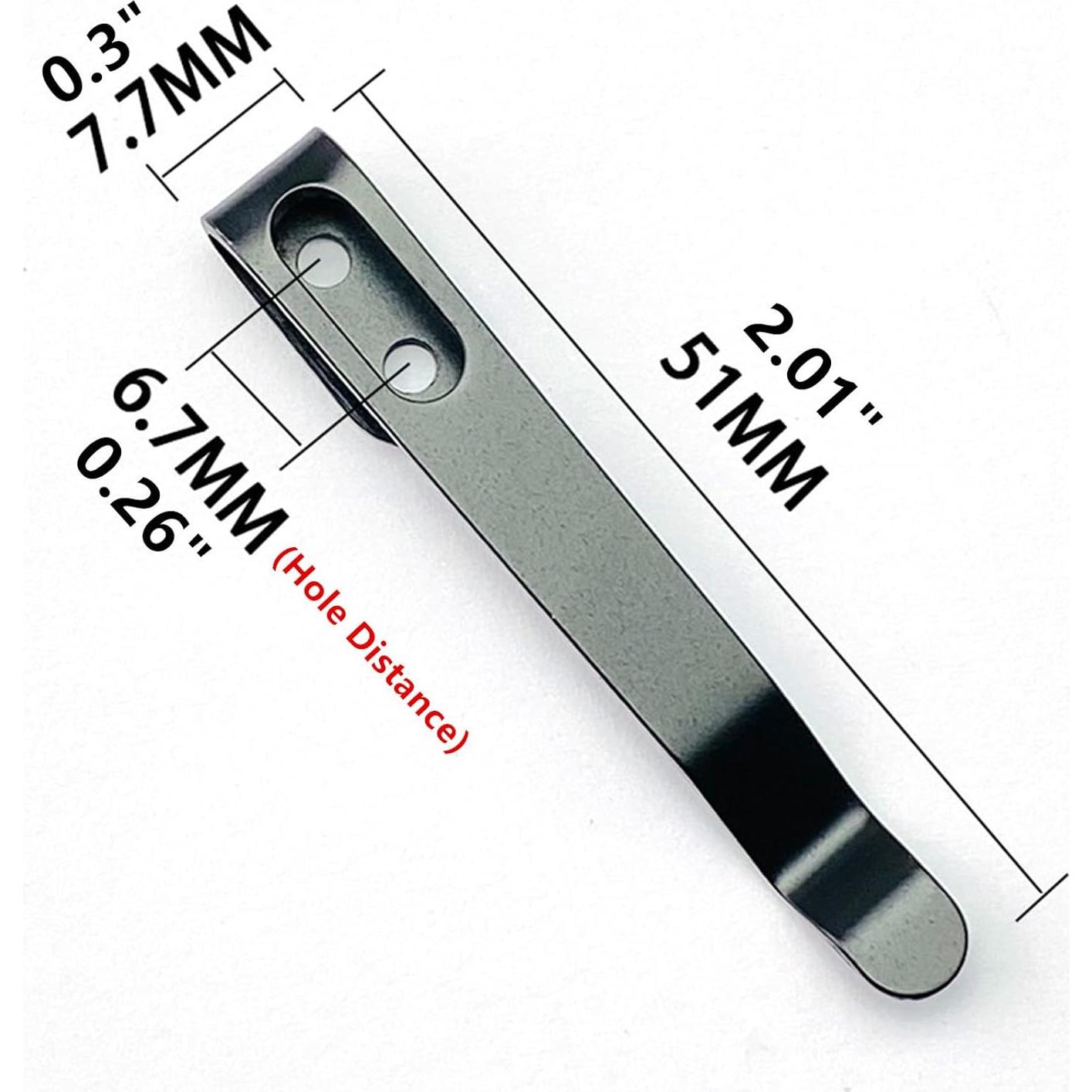 Conjunto de Clips de Cuchillo de Acero Inoxidable Genérico RHUC2 Negro