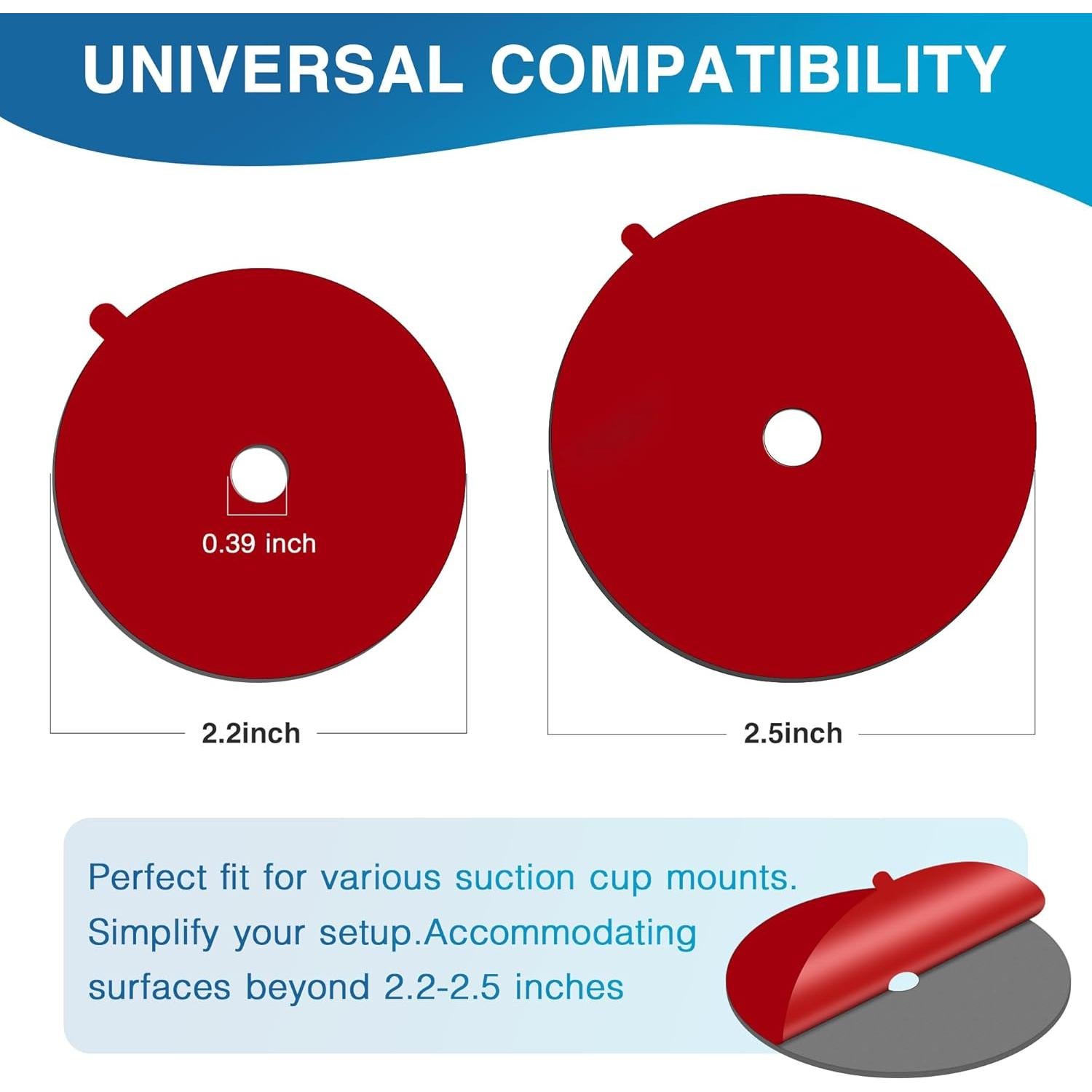 Pad Adhesivo Doble Cara 5.6 cm y 6.6 cm para Soporte de Cámara