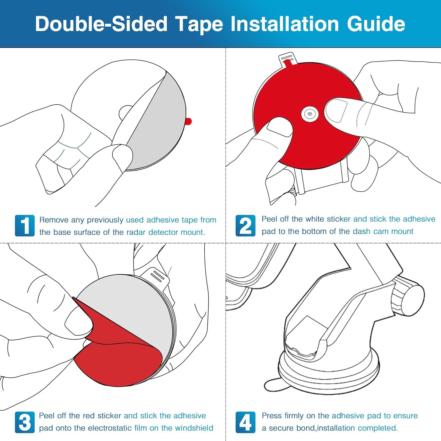 Pad Adhesivo Doble Cara 5.6 cm y 6.6 cm para Soporte de Cámara