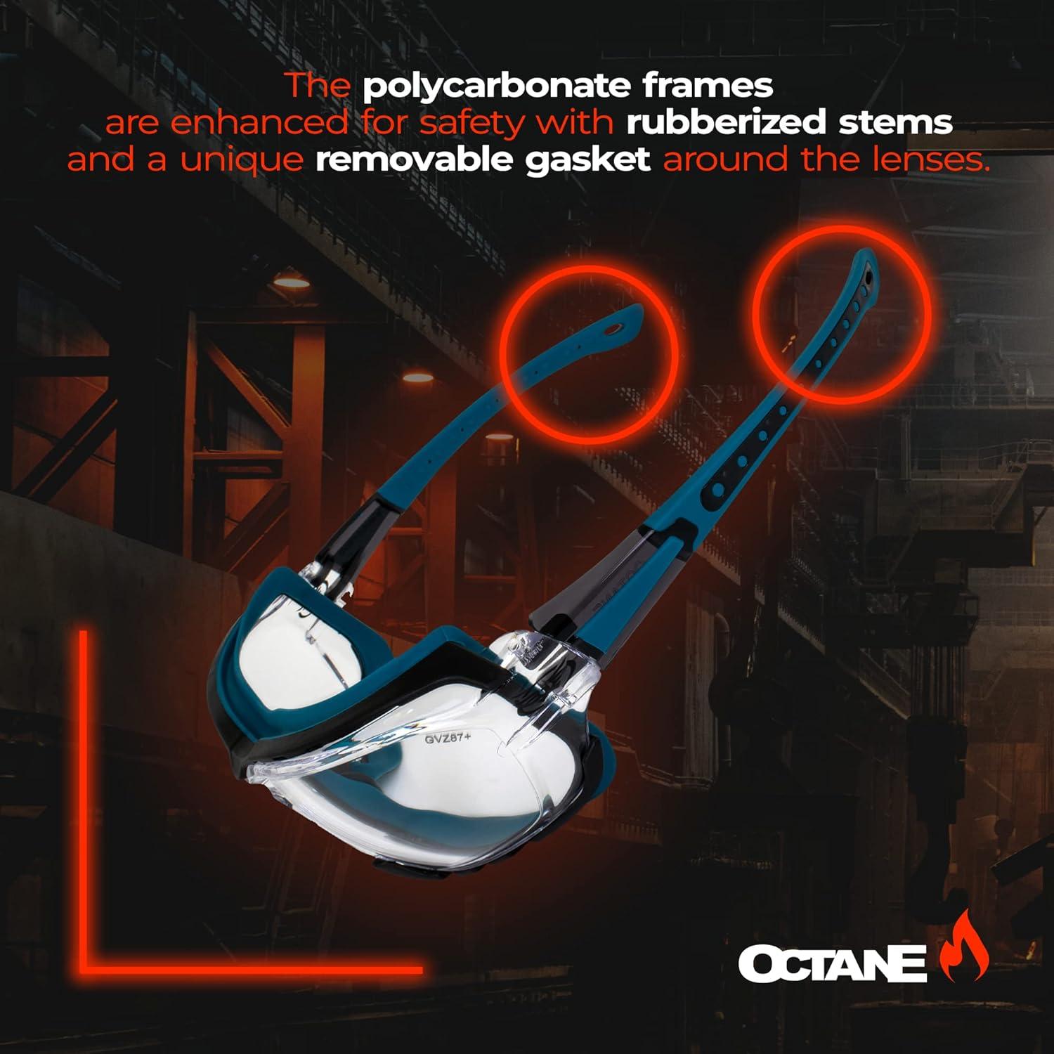 Gafas de Seguridad Motocicleta Global Vision Octane Azul