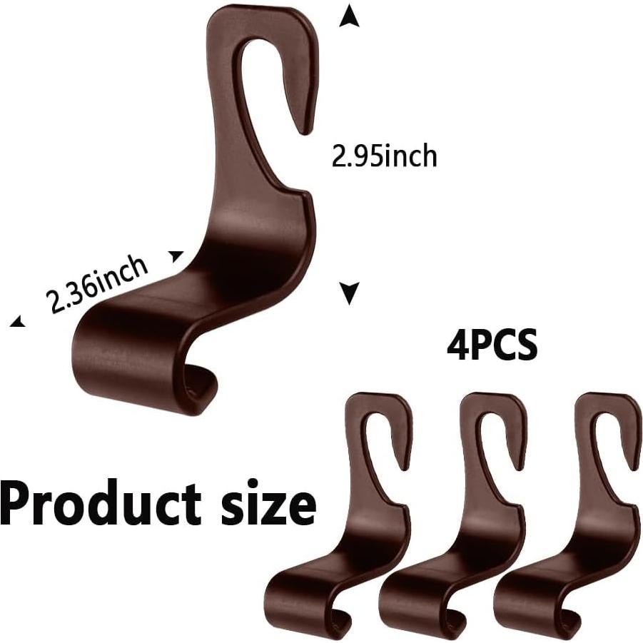 Gancho para reposacabezas de coche NHHC 4PCS Organizador