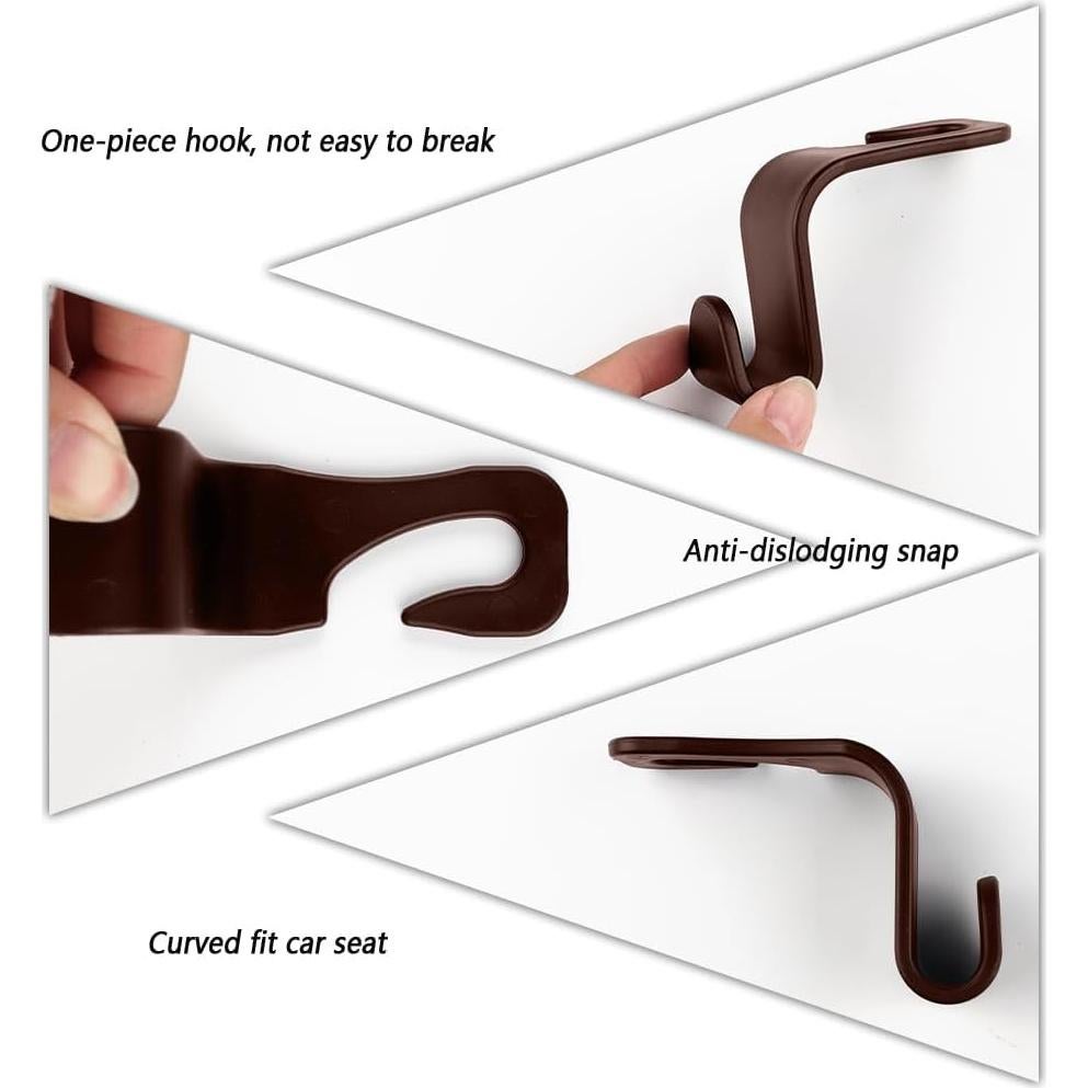 Gancho para reposacabezas de coche NHHC 4PCS Organizador
