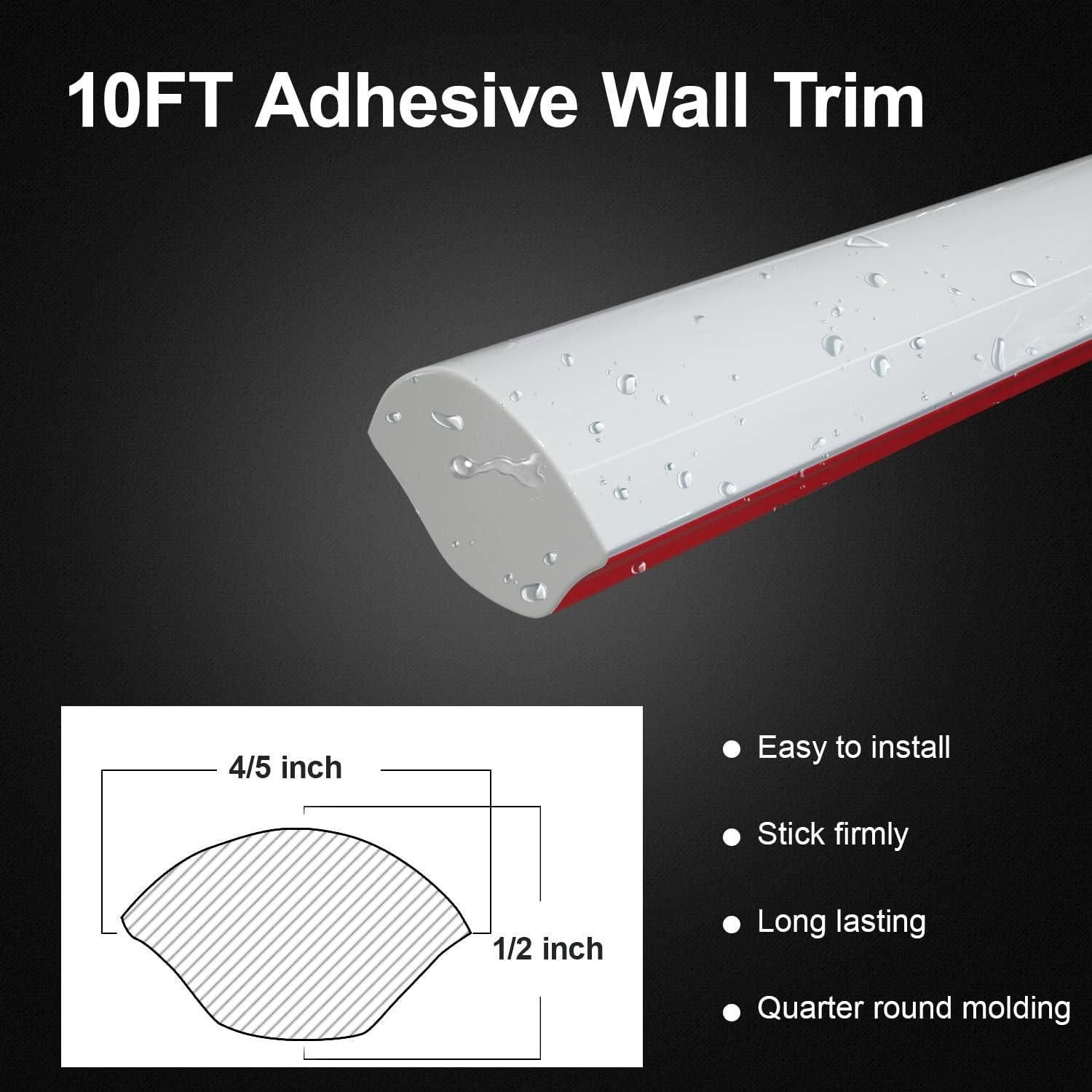 Moldura Cuarterona Flexible NeatiEase Autoadhesiva 3.05m Blanco