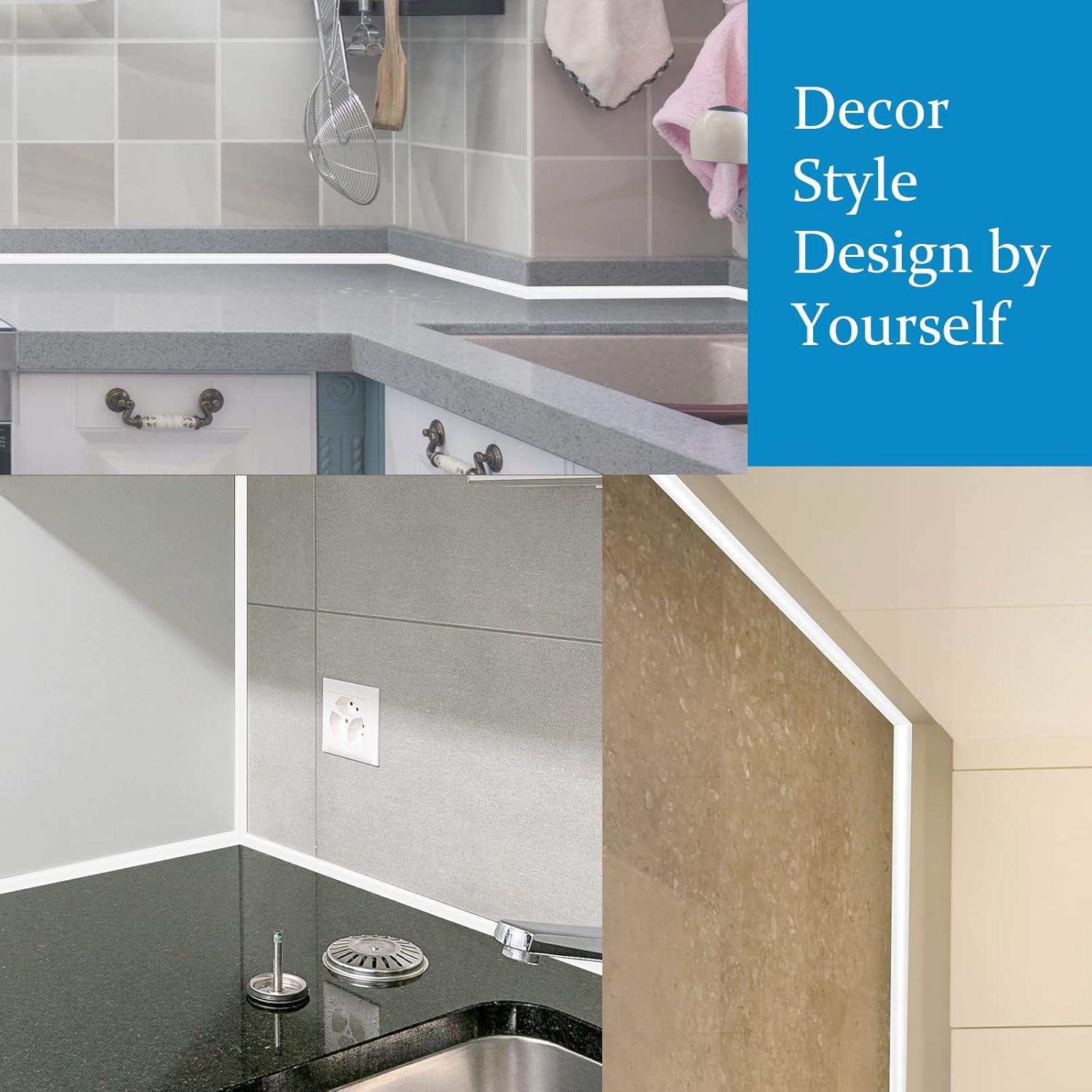 Moldura Cuarterona Flexible NeatiEase Autoadhesiva 3.05m Blanco