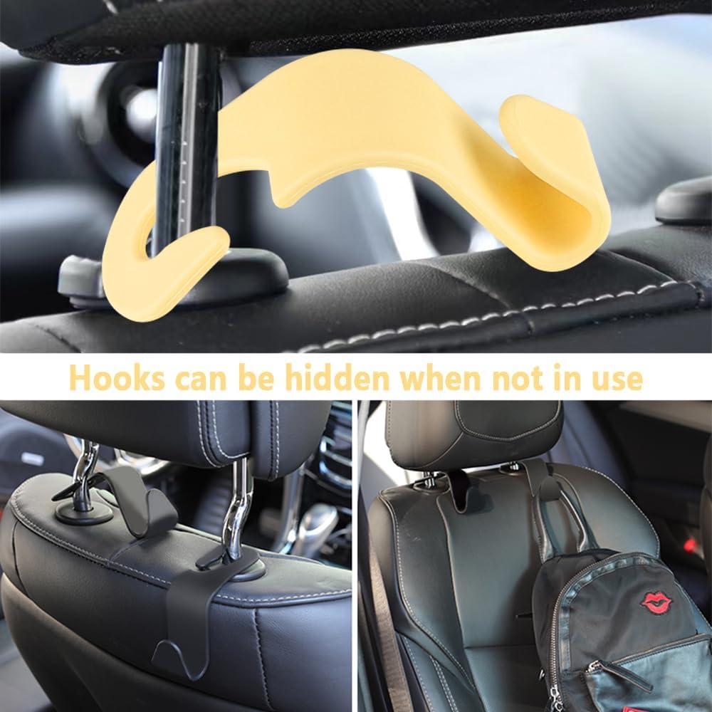 Gancho para Reposacabezas NHHC 4PCS Amarillo Organizador