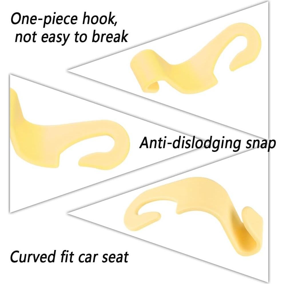 Gancho para Reposacabezas NHHC 4PCS Amarillo Organizador