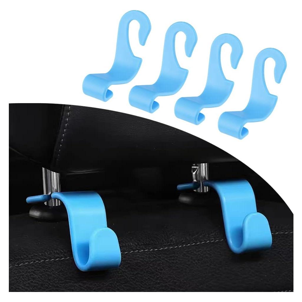 Gancho Oculto NHHC para Reposacabezas Coche Azul 4 Pcs