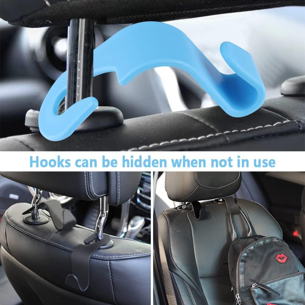 Gancho Oculto NHHC para Reposacabezas Coche Azul 4 Pcs