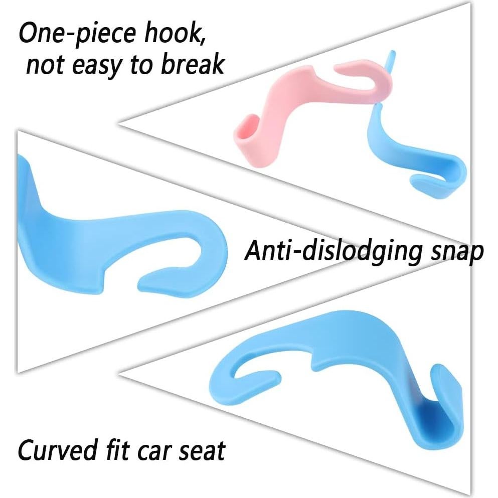 Gancho Oculto NHHC para Reposacabezas Coche Azul 4 Pcs