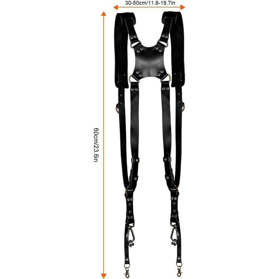 Arnés Doble para Cámara Jumyee con Correas Ajustables - Negro