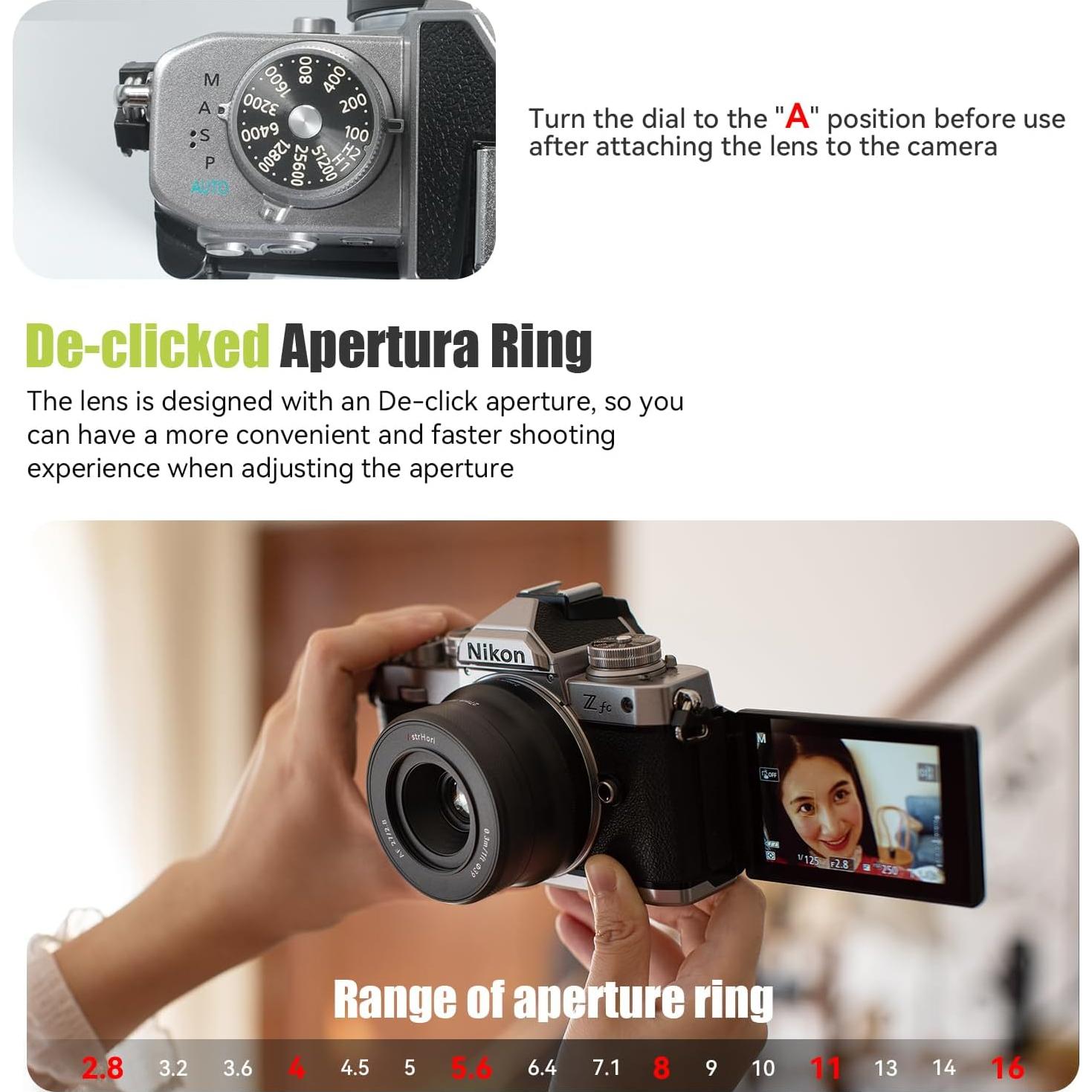 Lente Pancake AstrHori AF 27mm F2.8 para Fuji X - Ultra Compacta