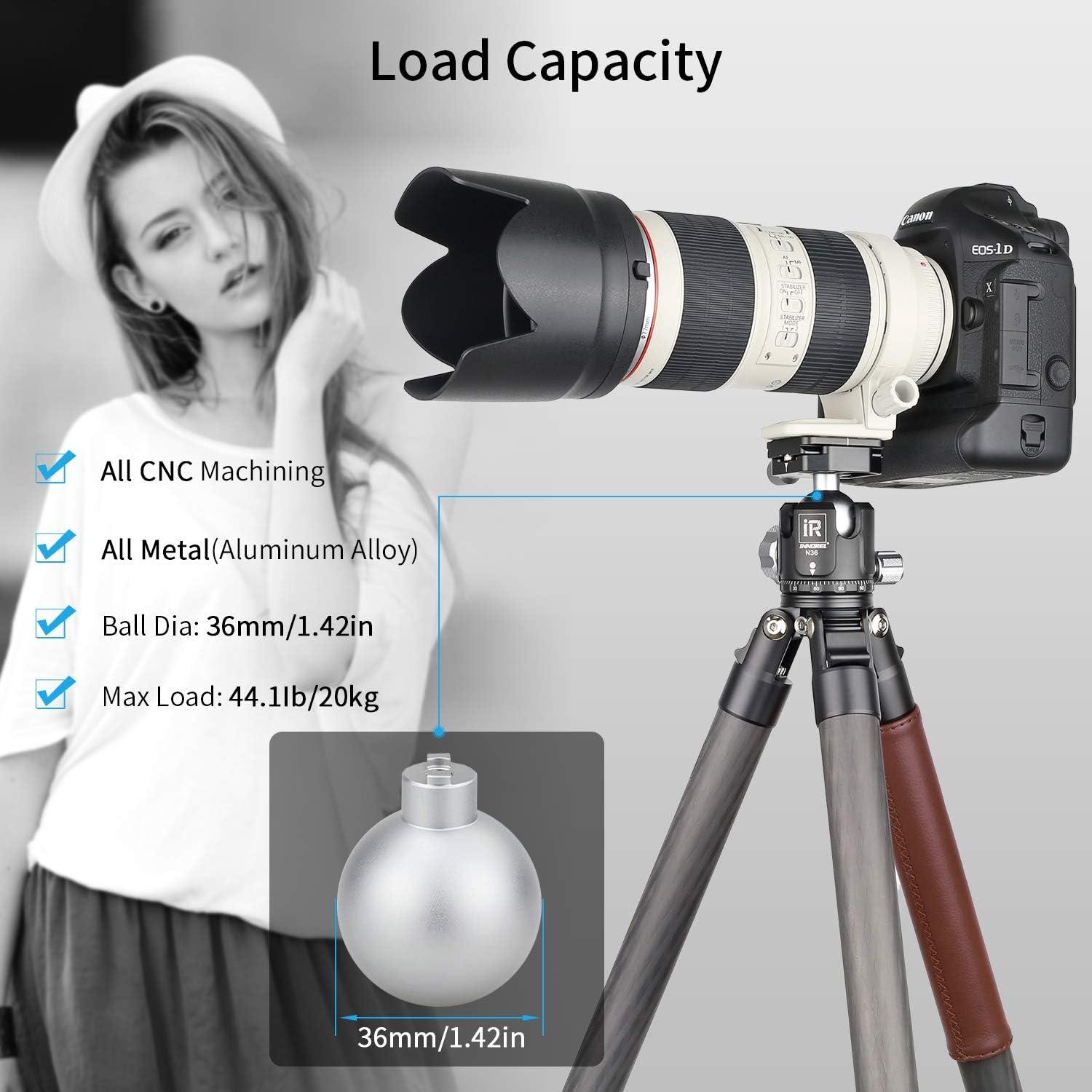 Cabezal de Bola INNOREL N36 para Trípode y Monopie, Carga 20kg